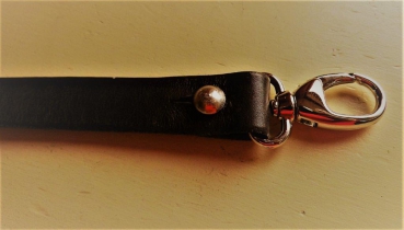 Wallet Chain, Schlüsselband - Flachleder mit Karabinerh,Leder